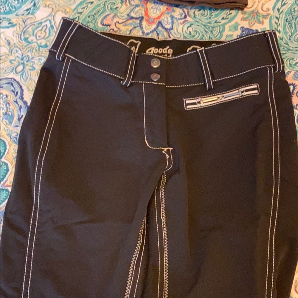 Navy goode rider full seat sock bottom breeches